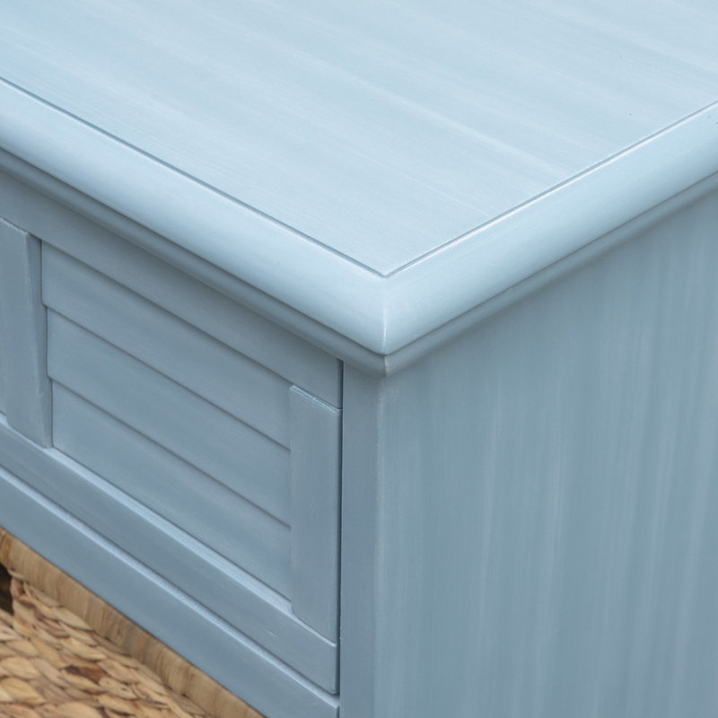 Friedrich Basket Drawer Nightstand, Ocean Blue