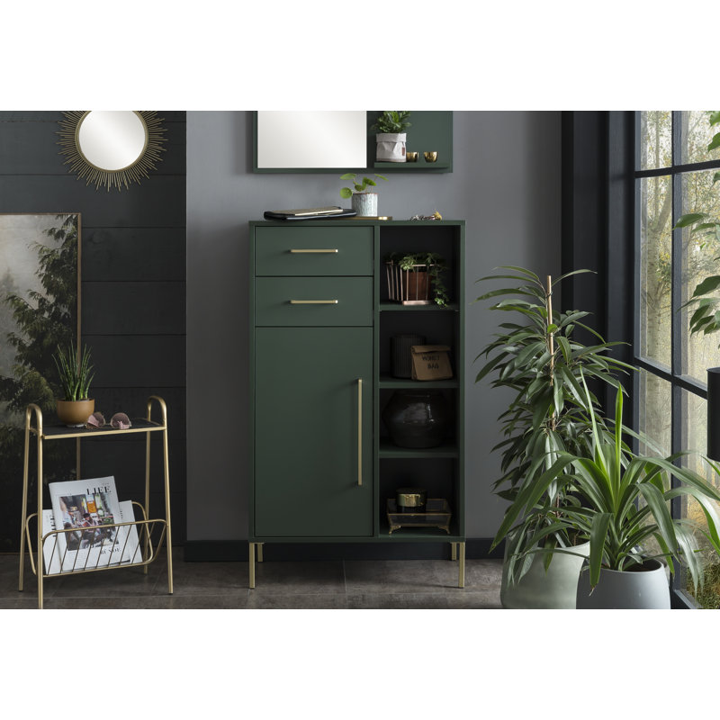 Bansil Freestanding Bathroom Cabinet, Forest Green