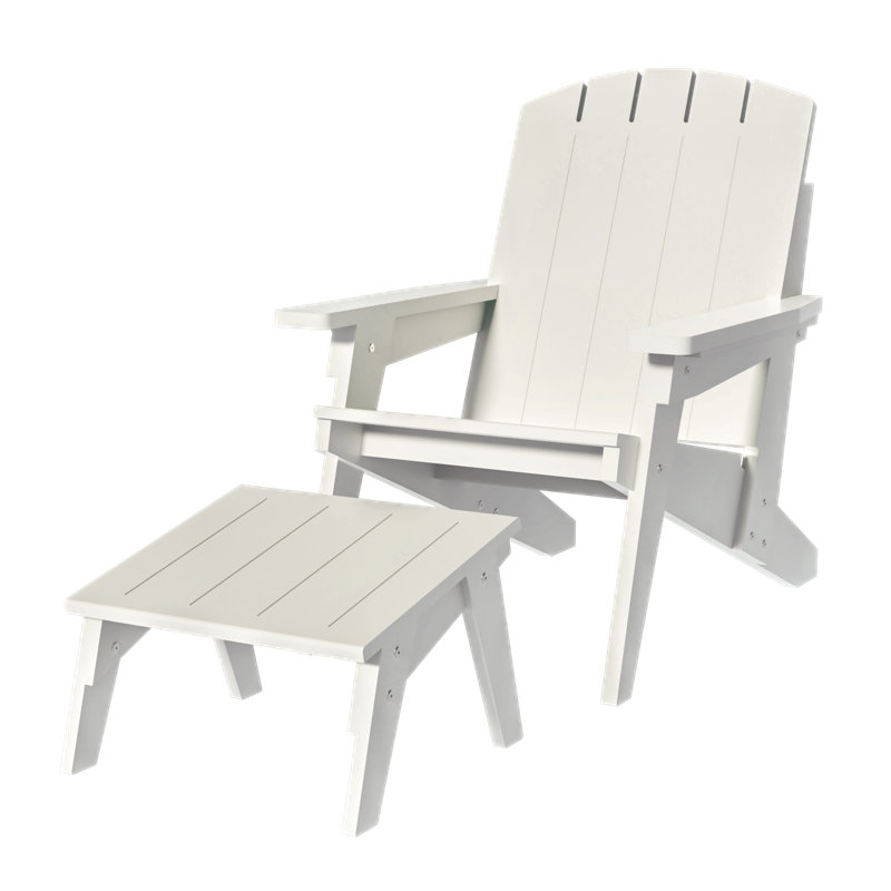 Ensemble fauteuil et repose-pieds Summit, Blanc