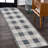 Romaeo Gingham Gradient Plaid Cottage Machine-Washable Light Gray/Dark Gray/Cream Rug-902808972