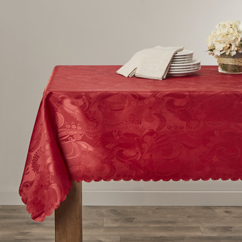 Oglethorpe Tablecloth, 52" W x 70" L, Burgundy