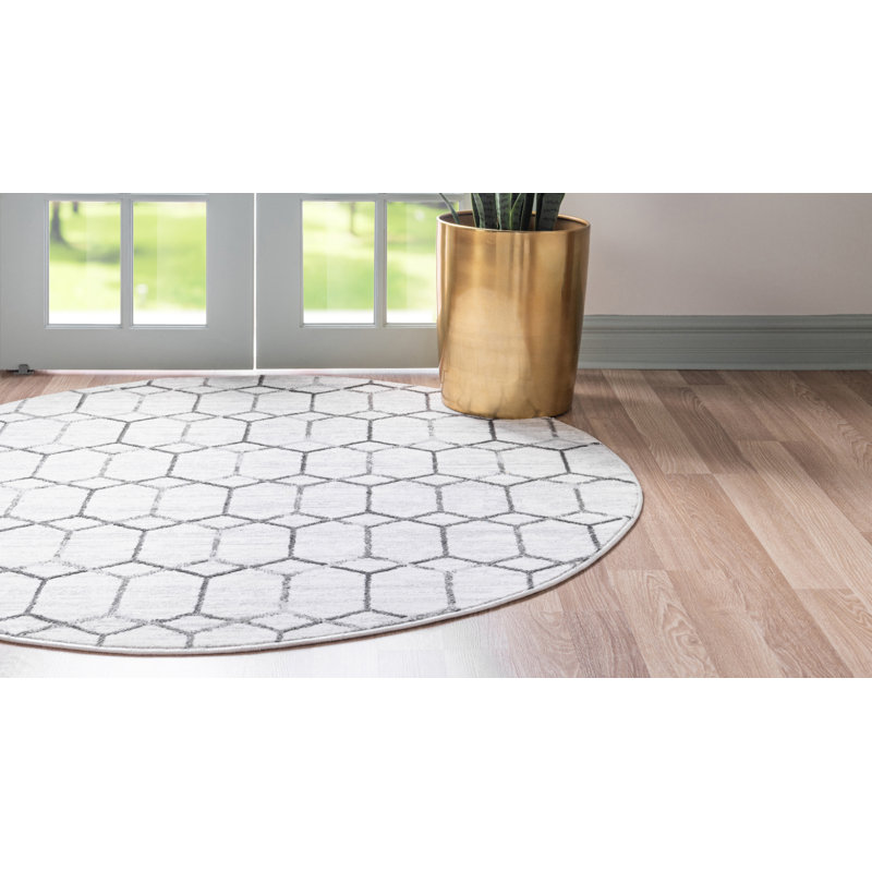 Isayana Geometric Indoor Rug, Round 8'
