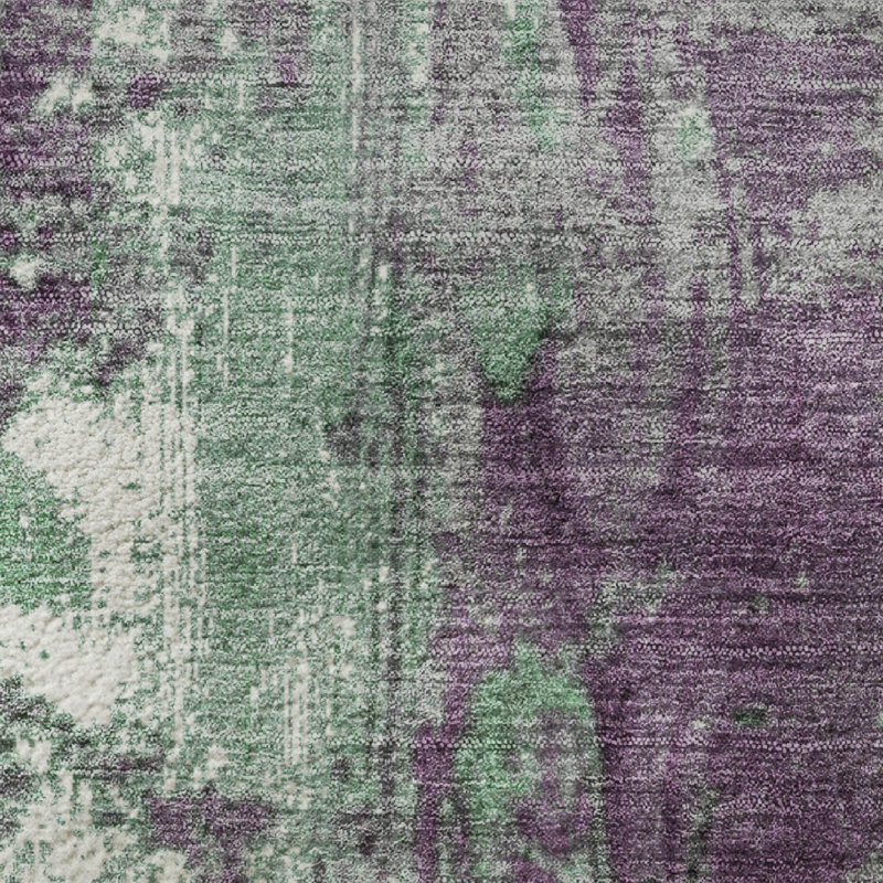 Premium Machine Washable Medena AMF1870 Abstract Rug, Round 8'