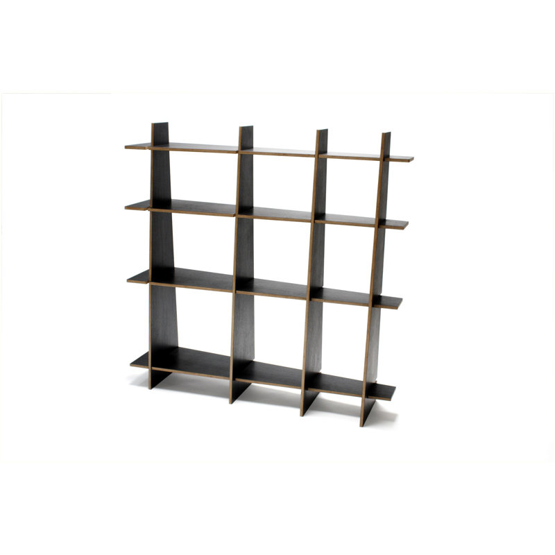 Etagere Bookcase, (4 Shelves) 45.67" H x 45.67" W x 11.42" D, Black