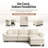 88" Modular Sectional Loveseat Couches for Living Room, 3-Seater Deep Seat Sofa with Ottoman-259536163