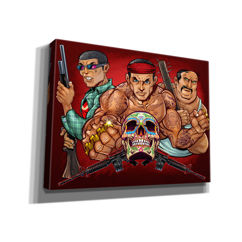 Logo Aalon Los Zetas Russ sur toile, H 12 po x l 16 po x P 0,75 po