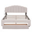 Grand lit plateforme tapissier Teddy-505787