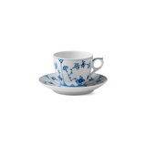 Royal Copenhagen Blue Fluted Plain Coffee Cup and Saucer