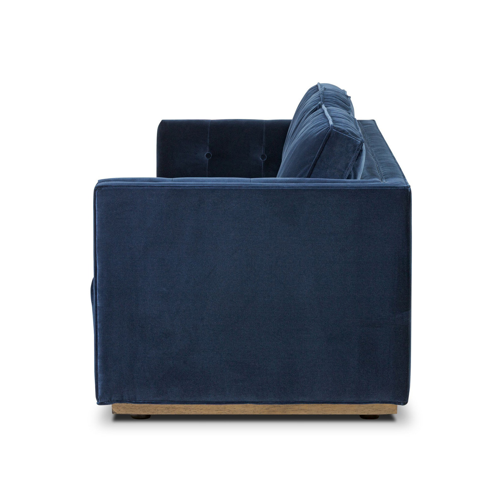 Calabrese 90'' Genuine Leather Sofa, Surrey Midnight 76.8% Cotton/23.2% Polyester
