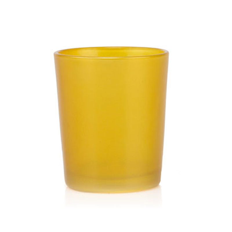 2.5cm Glass Tabletop Votive Holder, Pearlescent Orange