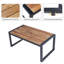 Ensemble de conversation d'extérieur 4 pièces avec coussins et plateau en bois d'acacia