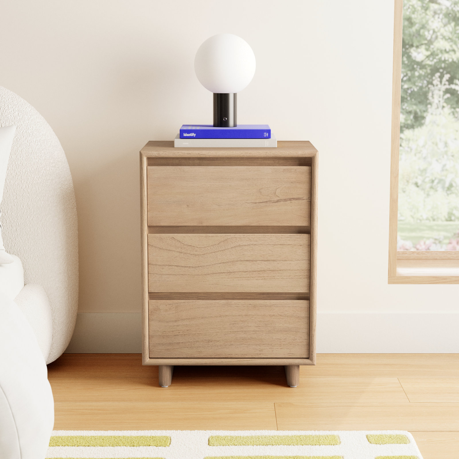 Soleil Nightstand, Blonde Oak