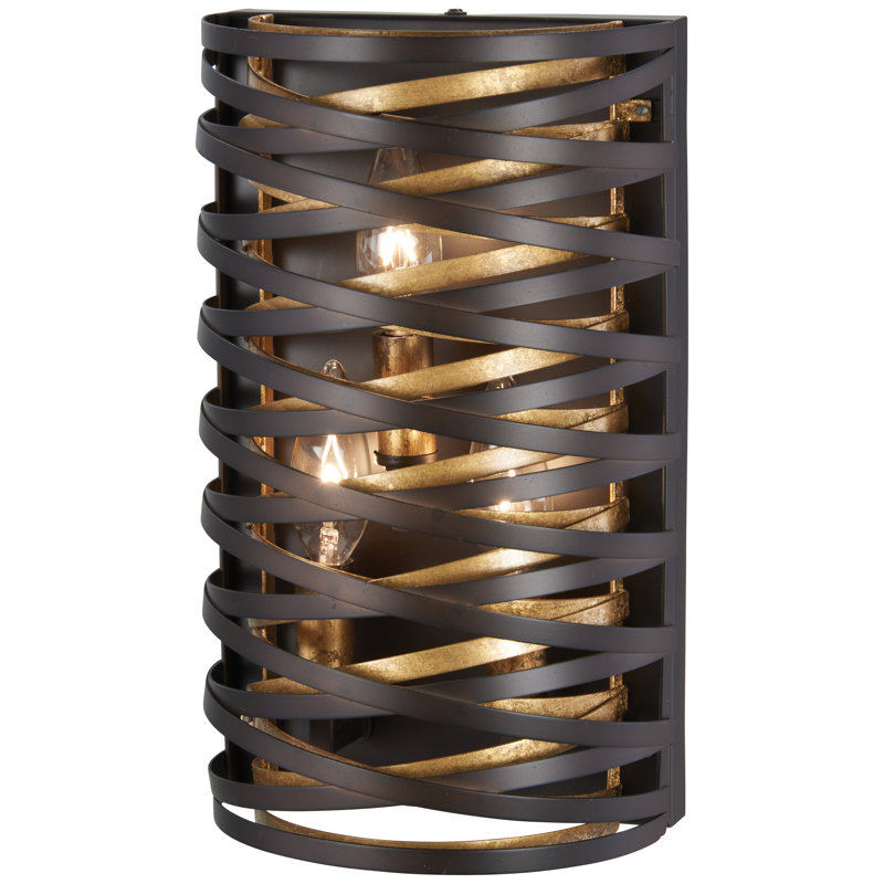 Brayden Studio Harnett Dark Bronze Finish Wall Sconce