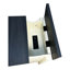 Table de bout Farmhouse avec station de charge, porte de grange, tiroir et rangement - Table de chevet pour chambre à coucher et salon-112922995