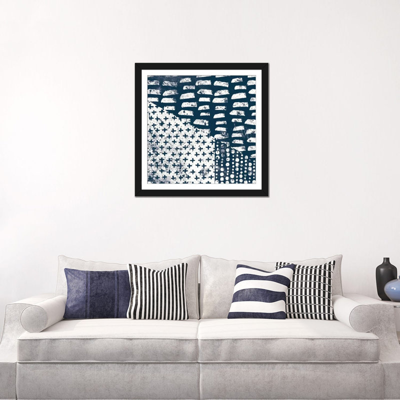 «Mark Fabrication de tuiles II», impression sur toile, Papier d'art encadré noir, Blanc, H 24 po x l 24 po x P 1 po