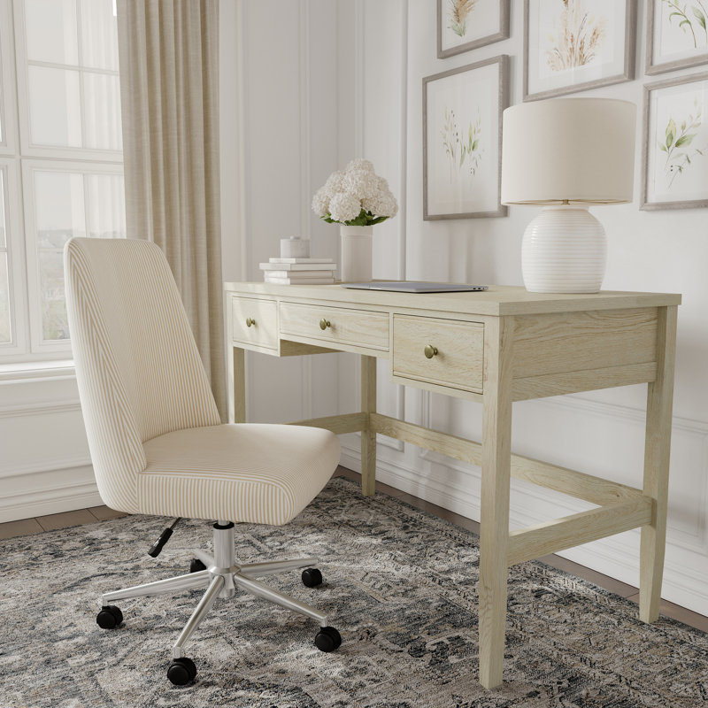 Bureau d'écriture avec 3 tiroirs et pieds fuselés Martha Stewart Rhett