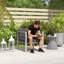 68cm Wide L-Shaped Patio Sofa with Cushions