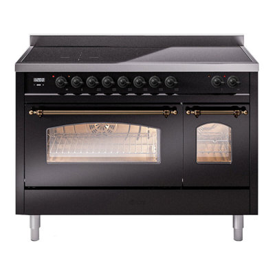 ILVE Nostalgie II Series 48 inch Induction Range with 6 Induction Elements (Glass Door)