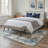 Mignone Pavelina Abstract Machine Washable Grey/Ivory/Blue Indoor Area Rug With Non-Slip Backing-80233462