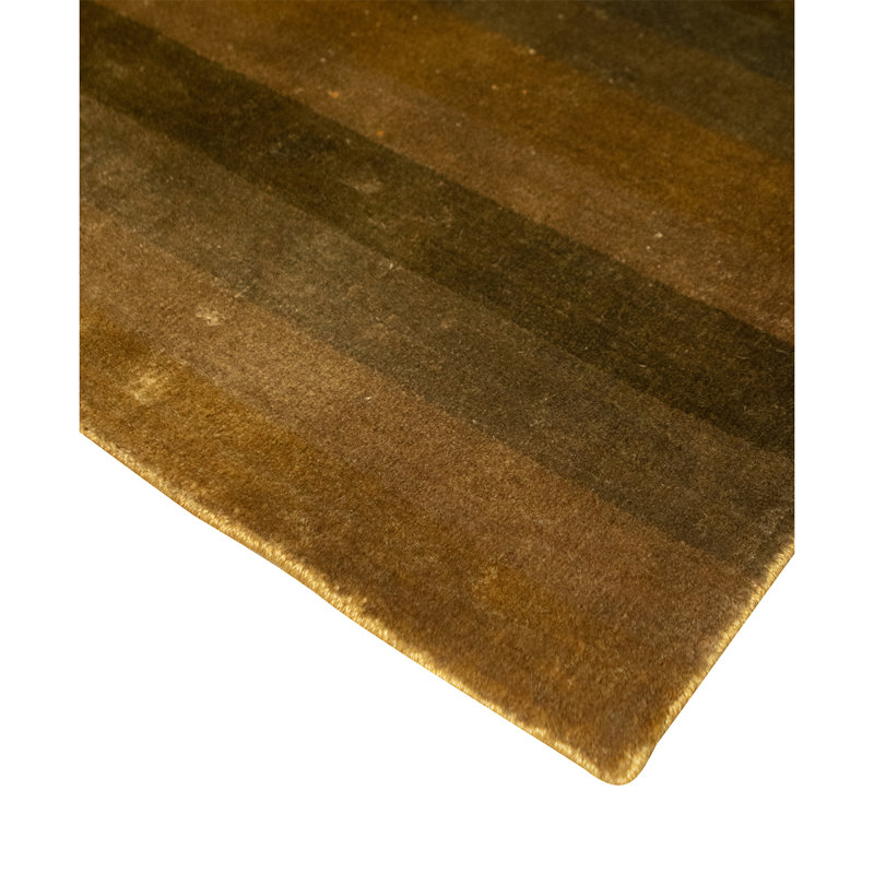 Tapis brun / vert noué à la main 7 pi 10 po x 9 pi 9 po