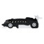 Lit plateforme pleine grandeur en forme de voiture de course avec roulettes, noir (VIEUX SKU: LP002420AAB)-104523168