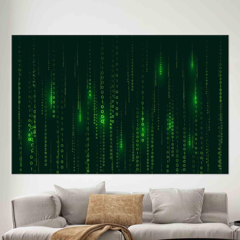Personalized Binary Code Canvas Gift Featuring Modern Print Ideal For Software Enthusiasts And Computer Science Lovers As Matrix Code Wall Art