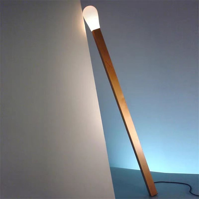 Sparkle LED Floor Lamp | Real Wood And PVC Match Design | 3000K Bulb, E12/E26 | Warm Glow