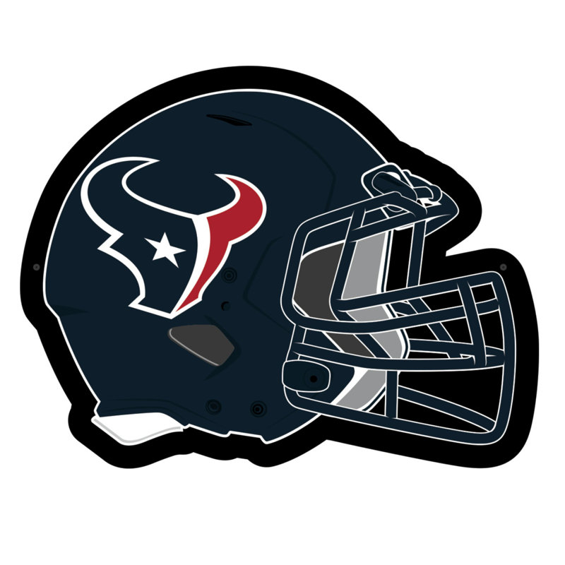 NFL LED Helmet Shaped Lighted Wall Sign, Houston Texans