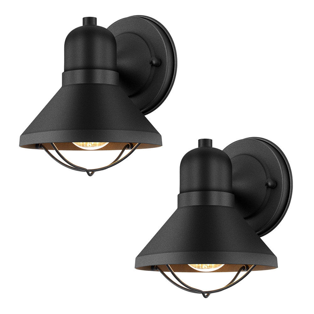Esquina Steel Wall Light (Set of 2) Longshore Tides