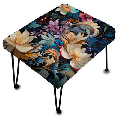 Enchanted Paisley Gard Marble Pattern - Marble Rectangle Ottoman