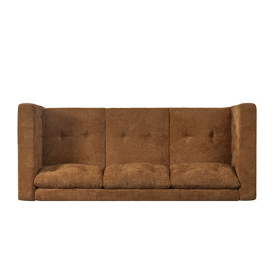 Canapé à accoudoirs carrés en chenille de 78 pouces