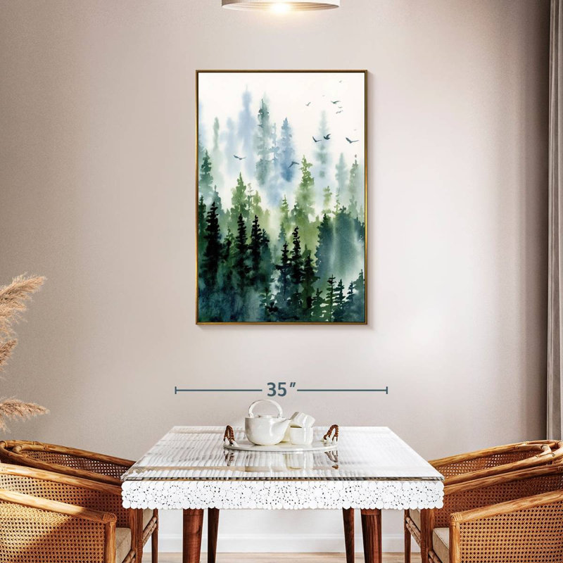 Treeline, Floating Frame Gold, 29" x 43"