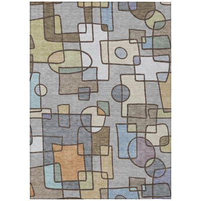 Machine Washable Indoor/Outdoor Chantille ACN2503 Geometric Rug