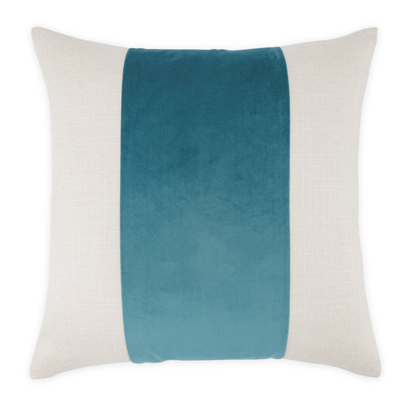 Caleb Throw Pillow Cover & Insert, Cloud/Peacock Striped