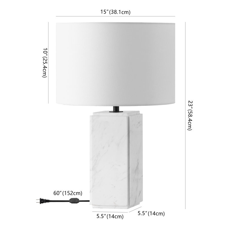 Zahra Standard Table Lamp, White