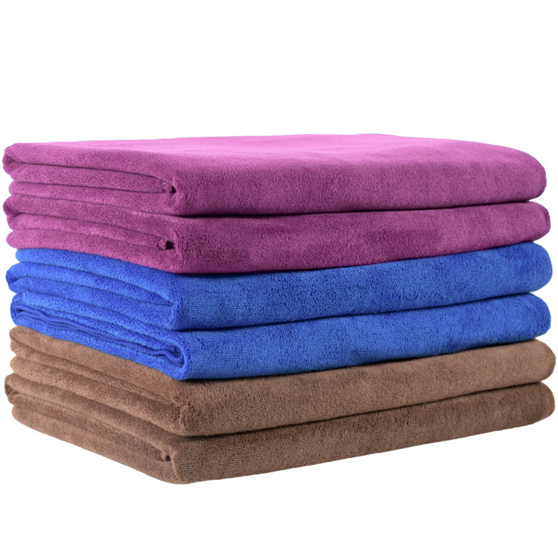 Midweight Bath Towel, Brown/Dark Blue/Purple