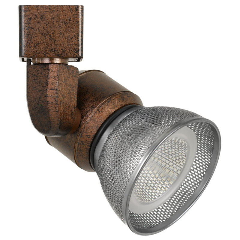 Luminaire sur rail DEL intégré Cal Lighting, fini rouille, 13,3 cm (5,25 po) de hauteur, 700 lumens, intensité variable