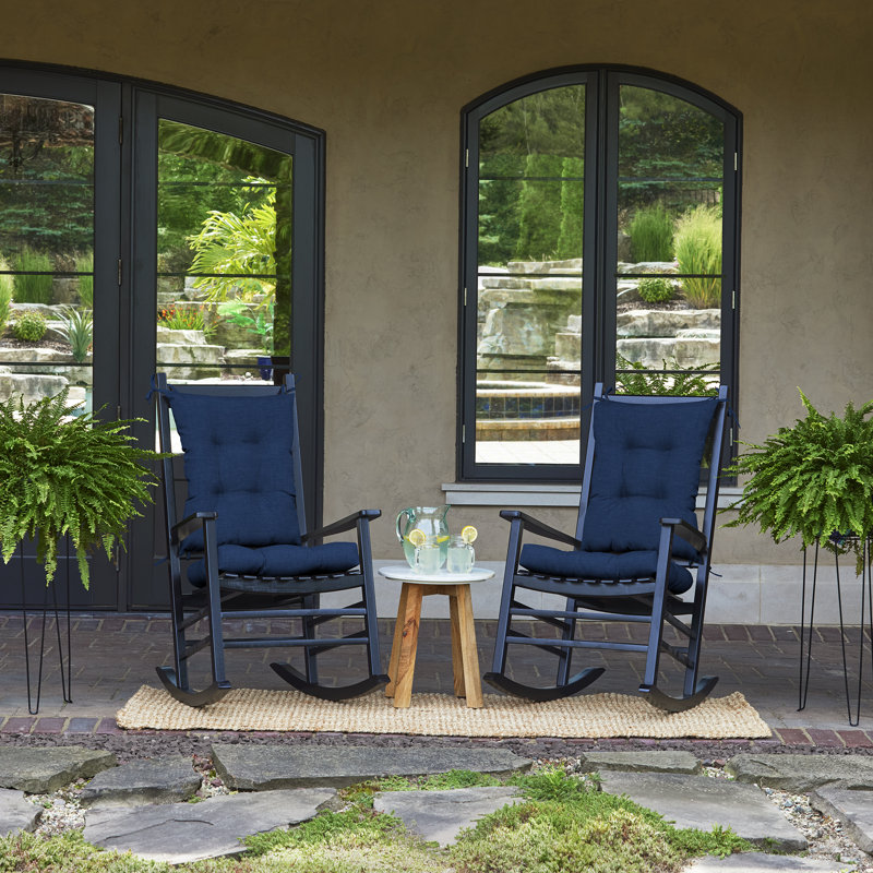 Ensemble de coussins de chaise berçante Arden, Bleu saphir