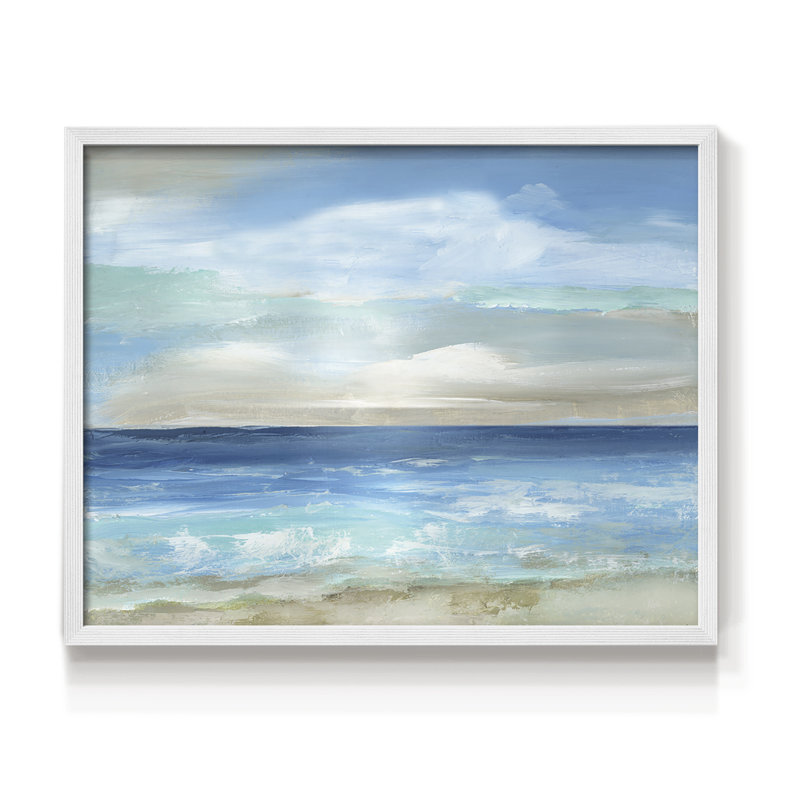 Caribbean Play -Framed Print - Restickable, 8" H x 10" W, White
