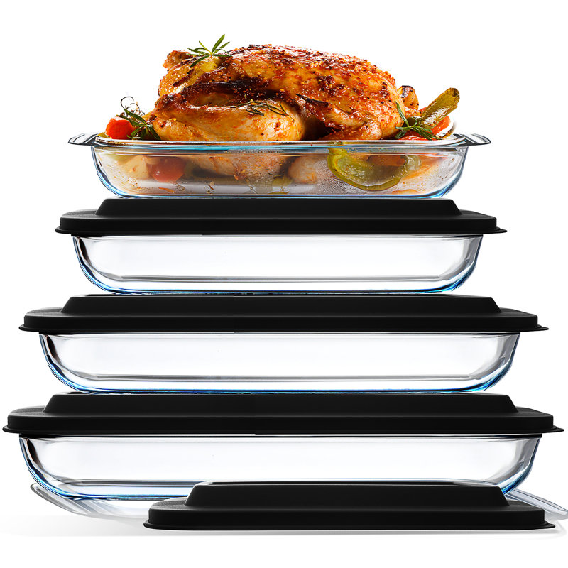 Ivy Bronx Baking Lasagna Pans Set with lid