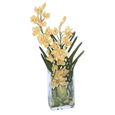 Polysilk Orchid Arrangement in Vase