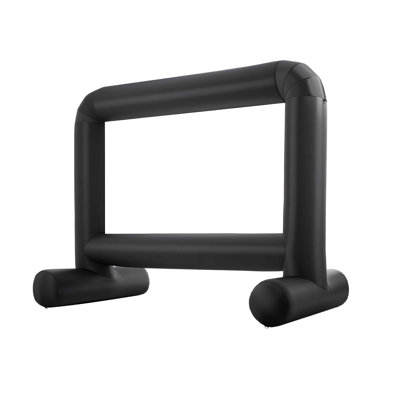 Inflatable Movie Screen, 14 ft Outdoor Inflatable Projection Screen with Portable Storage Bag, Front/Rear Projection, Easy Set Up, Blow Up Screen for Outdoor Backyard Movie Night, Theme Parties