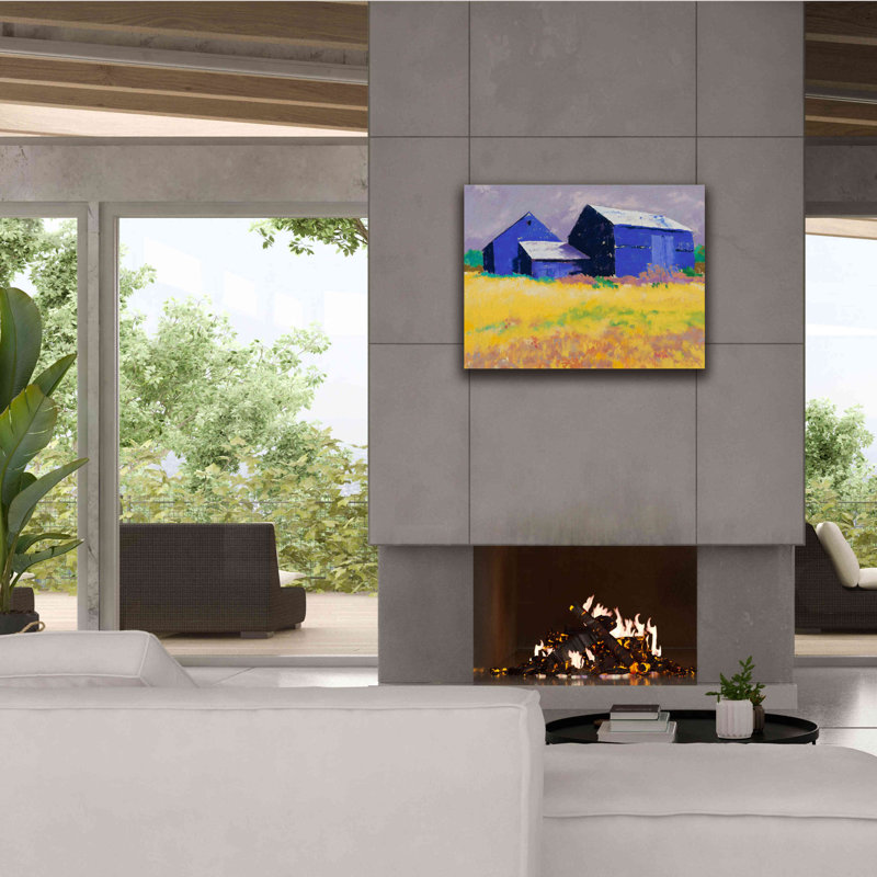 «A Fine Day» par Mike Kelly, art mural sur toile, H 26 po x l 34 po x P 1,5 po