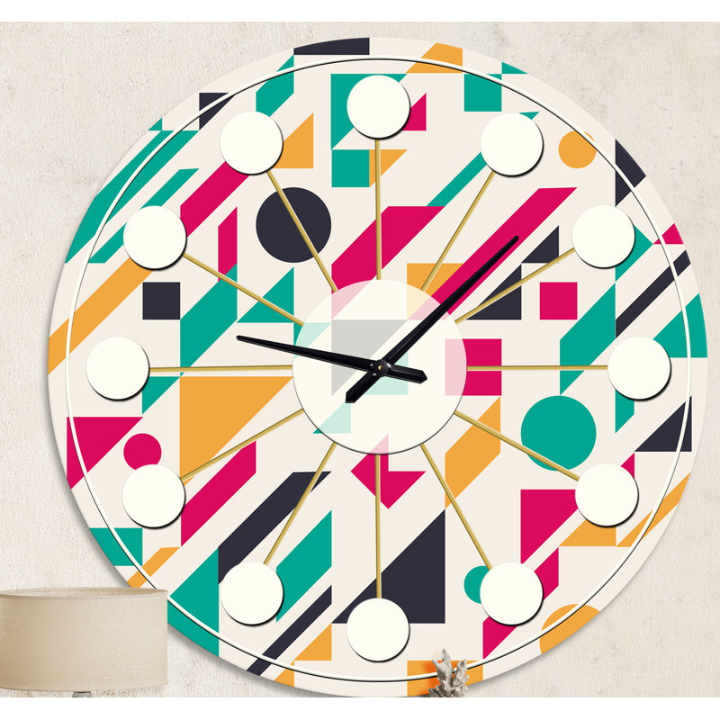 Horloge murale rétro Mid-Century, Moyenne