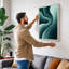 Fluid Forms Minimalist - Wrapped Canvas-258805641-258805632