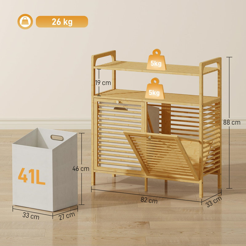 Bamboo Laundry Room Organiser