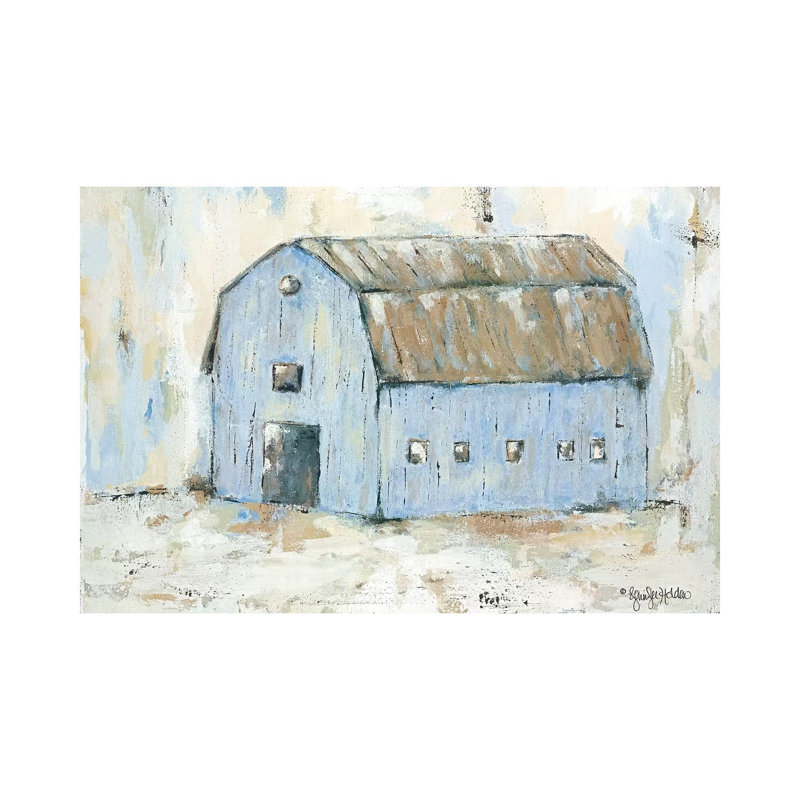 Blue Barnyard 1 Piece Painting on Canvas, 101.6 cm H x 66.04 cm W x 1.91 cm D, Wrapped Canvas