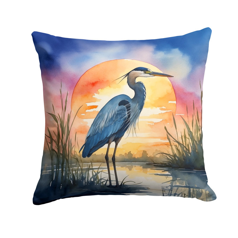Coussin Blue Heron, Carré 18 po