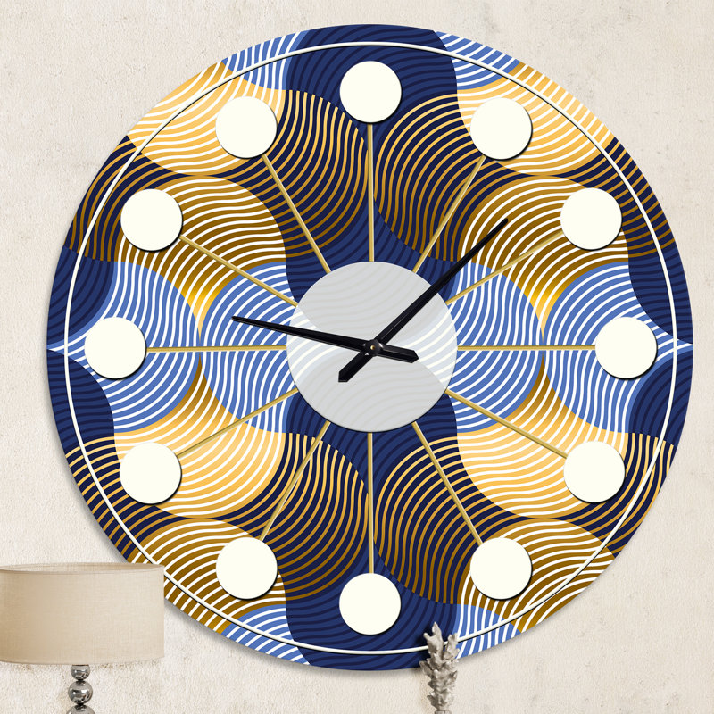Horloge murale rétro Mid-Century, Surdimensionné