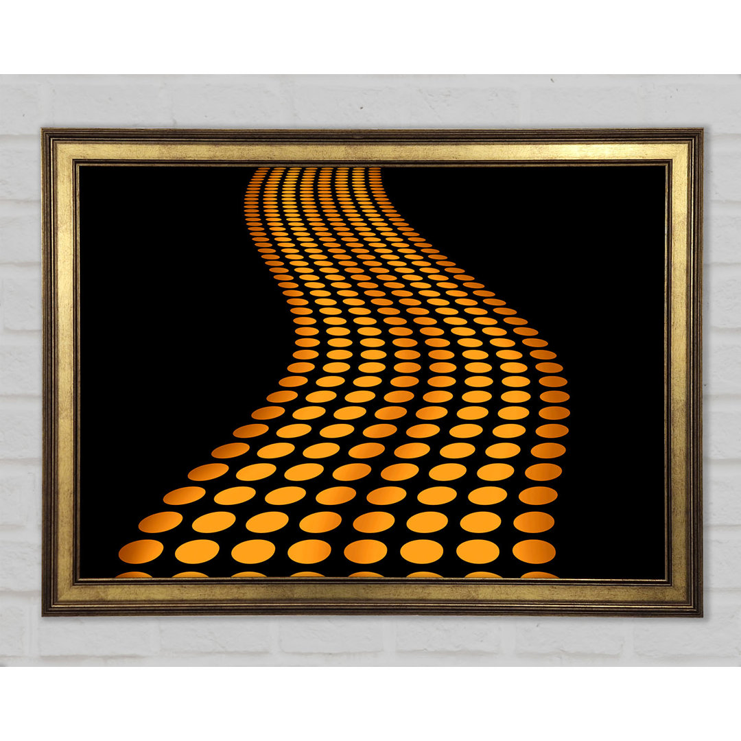 The Orange Road Less Travelled - Einzelner Bilderrahmen Kunstdrucke auf Holz